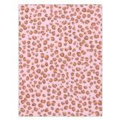 Moderne leopard Pattern Animal Print Red Roze Tafelkleed (Voorkant)