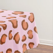 Moderne leopard Pattern Animal Print Red Roze Tafelkleed (Voorbeeld)