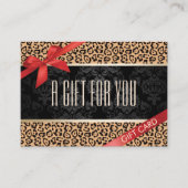 Moderne Leopard Print Cadeaubonnen Kortingskaartje (Voorkant)