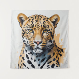 Moderne Leopard schilderij Wild Art Wandkleed
