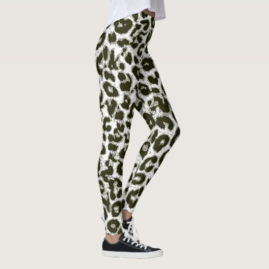 Moderne leopard Skin Pattern #12 Leggings (Rechts)