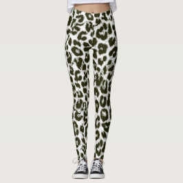 Moderne leopard Skin Pattern #12 Leggings