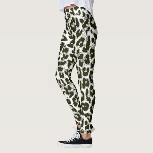 Moderne leopard Skin Pattern #12 Leggings (Links)