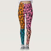 Moderne leopard Skin Pattern #15 Leggings (Voorkant)