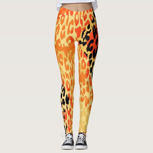 Moderne leopard Skin Pattern #20 Leggings (Voorkant)