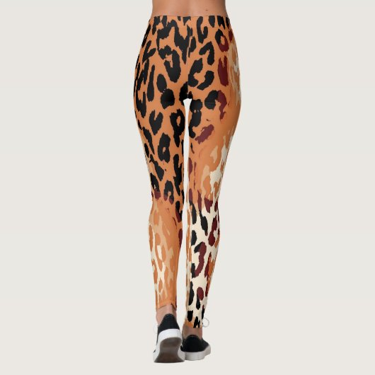 Moderne leopard Skin Pattern #21 Leggings (Achterkant)