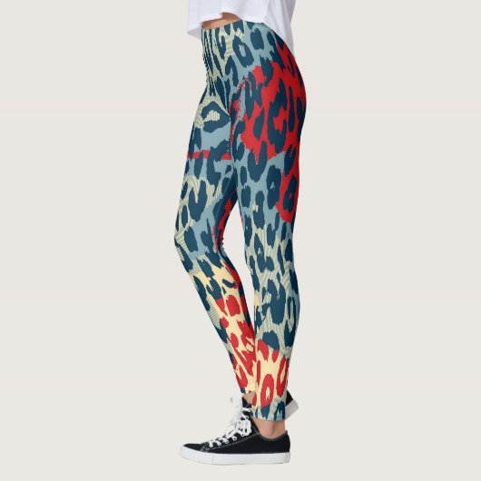 Moderne leopard Skin Pattern #22 Leggings (Links)
