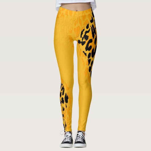 Moderne leopard Skin Pattern #24 Leggings (Voorkant)