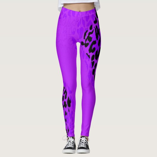 Moderne leopard Skin Pattern #33 Leggings (Voorkant)