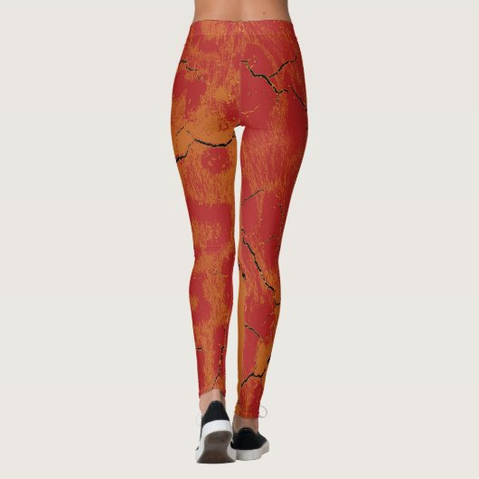 Moderne leopard Skin Pattern #8 Leggings (Achterkant)