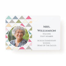 Moderne leraar educator Personeel Foto ID Colorful