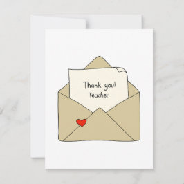 Moderne leraar waardering dank u kaart