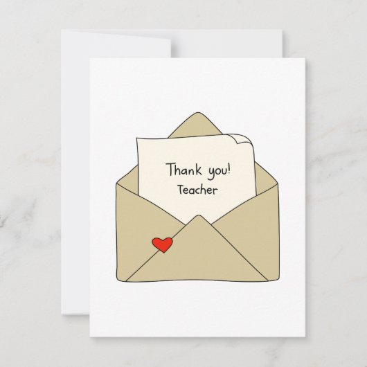 Moderne leraar waardering dank u kaart (Voorkant)