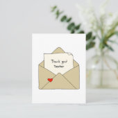 Moderne leraar waardering dank u kaart (Staand voorkant)