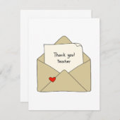 Moderne leraar waardering dank u kaart (Voorkant / Achterkant)