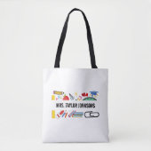 Moderne Leraar Waardering Gift School Custom Tote Bag (Voorkant)