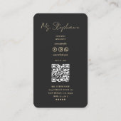 Moderne leraar zwart goud docent professor visitekaartje (Achterkant)