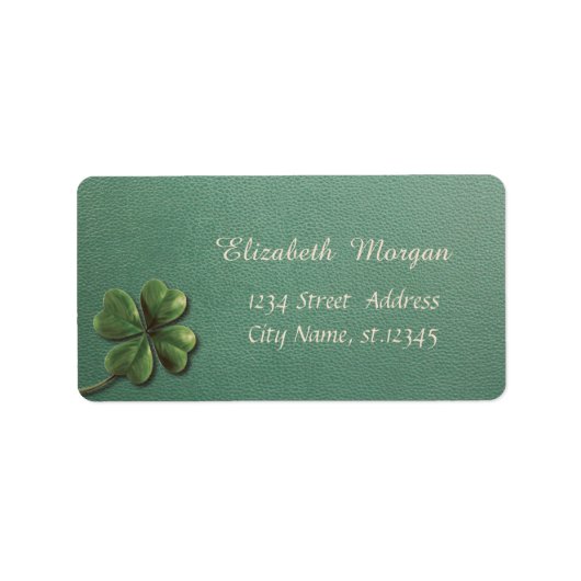 Moderne leren look,Shamrock Etiket (Voorkant)