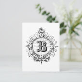 Moderne  letter B van het Franse monogram Briefkaart (Staand voorkant)