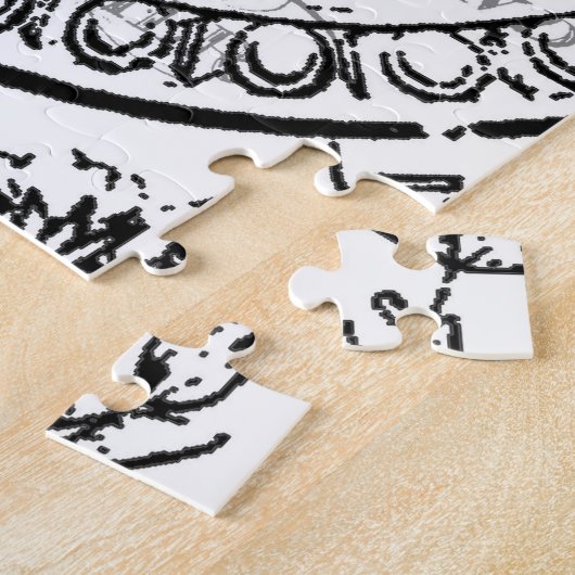 Moderne  letter B van het Franse monogram Legpuzzel (Zijkant)