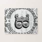 Moderne  letter B van het Franse monogram Legpuzzel (Horizontaal)