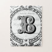 Moderne  letter B van het Franse monogram Legpuzzel (Verticaal)