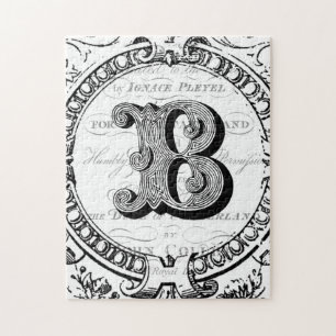 Moderne  letter B van het Franse monogram Legpuzzel