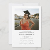 Moderne Letter Graduate 2 Foto Afstuderen Kaart (Achterkant)
