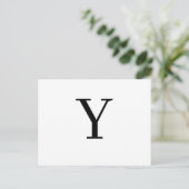 Moderne Letter Minimalistische Initiaal Ontwerp Briefkaart (Staand voorkant)