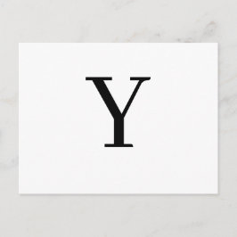 Moderne Letter Minimalistische Initiaal Ontwerp Briefkaart