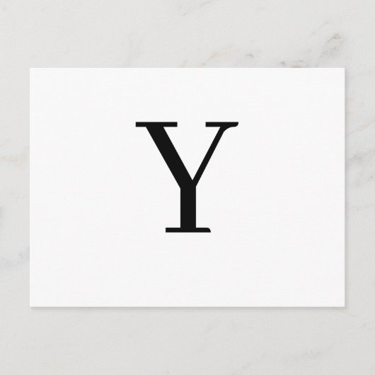 Moderne Letter Minimalistische Initiaal Ontwerp Briefkaart (Voorkant)