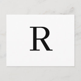 Moderne Letter Minimalistische Initiële Vormgeving Briefkaart