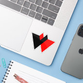 Moderne Letter W Monogram Sticker (Laptop met iPhone)
