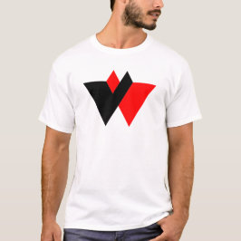 Moderne Letter W Monogram T-shirt