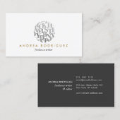 Moderne Letterform Logo voor auteurs en schrijvers Visitekaartje (Voorkant / Achterkant)