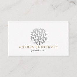 Moderne Letterform Logo voor auteurs en schrijvers Visitekaartje