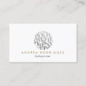 Moderne Letterform Logo voor auteurs en schrijvers Visitekaartje (Voorkant)