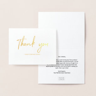 Moderne Lettering Bedankkaart Goud Folie Kaart