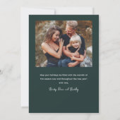 Moderne Lettering Prettig Kerstfeest 2 Foto  Feestdagenkaart (Achterkant)