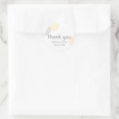 Moderne Letterpress Style Circle bruiloft sticker (Tas)