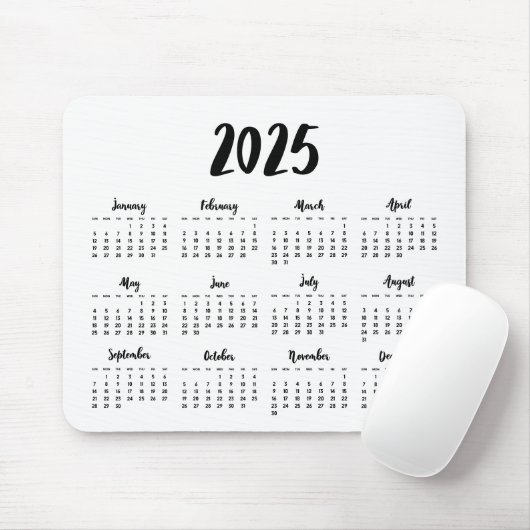 Moderne lettertype 2023-kalender muismat (Met muis)