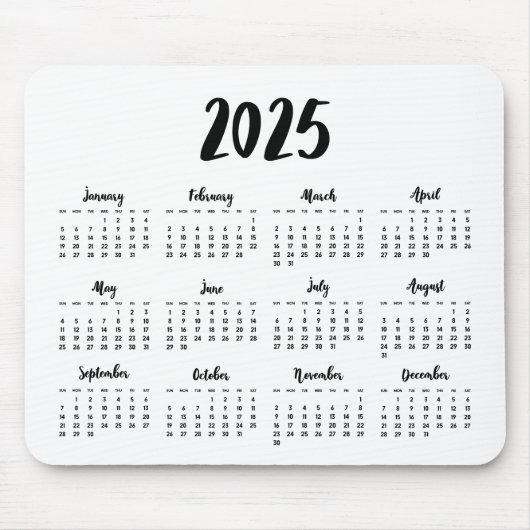 Moderne lettertype 2023-kalender muismat (Voorkant)