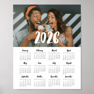 Moderne lettertype 2025 familie fotokalender poster