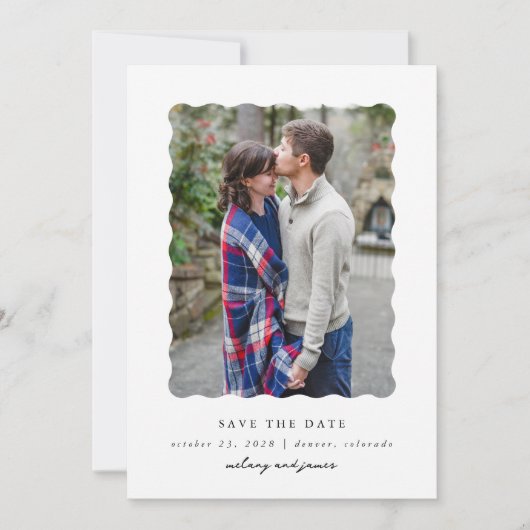 Moderne lettertype save the date (Voorkant)