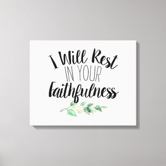 Moderne lettertypefunctie voor penselen Bijbelteks Canvas Afdruk (Voorkant)