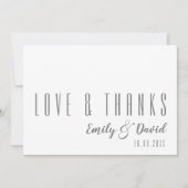 Moderne lettertypeliefde en Bedankt bruiloft (Voorkant)