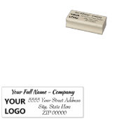 Moderne lettertypen Uw adres Rubber Stamp Sjabloon Rubberstempel (Gestempeld)