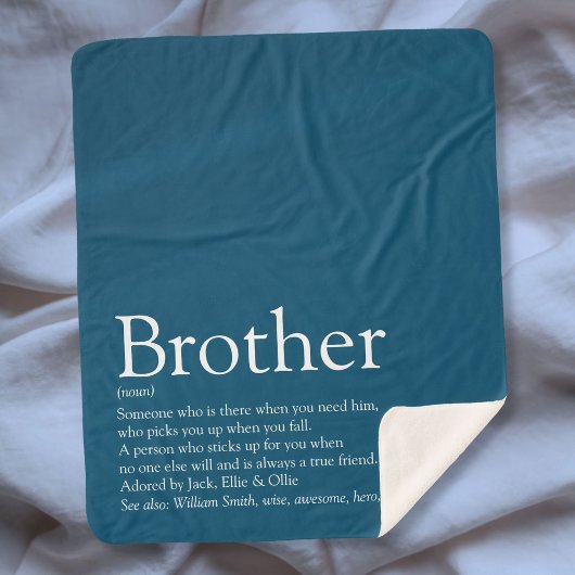 Moderne Leuk Coole Broer Definitie Quote Sherpa Deken