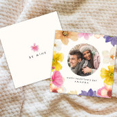 Moderne leuke Bloemen Foto Valentijnsdag kaart