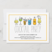 Moderne leuke cocktailparty kaart (Voorkant)